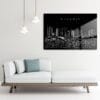 Phoenix AZ Skyline Metal Print - Lounge Chair - Dark