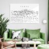 Tempe AZ Skyline Metal Print - Living Room - Light