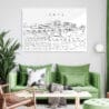 Tempe AZ Skyline Metal Print - Living Room - Light
