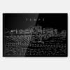 Tempe AZ Skyline Metal Print Wall Art - Main - Dark