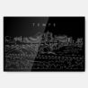 Tempe AZ Skyline Metal Print Wall Art - Main - Dark