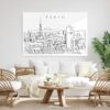 Tokyo Skyline Metal Print - Living Room - Light