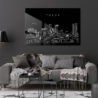Tulsa Skyline Metal Print - Living Room - Dark