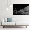 Tulsa Skyline Metal Print - Lounge Chair - Dark
