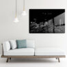 Tulsa Skyline Metal Print - Lounge Chair - Dark