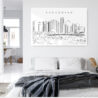 Vancouver Skyline Metal Print - Bed Room - Light