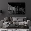 Vancouver Skyline Metal Print - Living Room - Dark