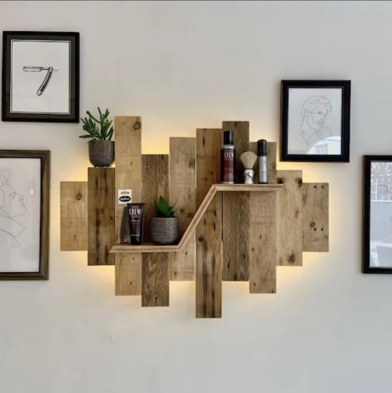 innovative ways to display wall art led backlit art