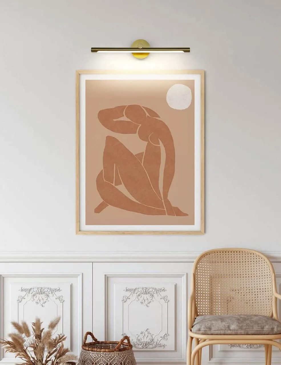 innovative ways to display wall art light