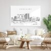 Adelaide Skyline Metal Print - Living Room - Light