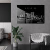 Adelaide Skyline Metal Print - Lounge - Dark
