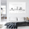 Atlantic City Skyline Metal Print - Bed Room - Light