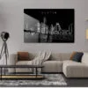 Austin TX Skyline Metal Print - Living ROom - Dark