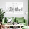 Austin TX Skyline Metal Print - Living Room - Light