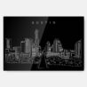 Austin TX Skyline Metal Print Wall Art - Main - Dark