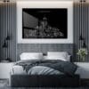 Bakersfield Fox Theater Line Art - Metal Print - Bedroom - Dark