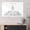 Bakersfield Fox Theater Line Art - Metal Print - Shelf - Light