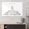Bakersfield Fox Theater Line Art - Metal Print - Shelf - Light