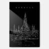 Bangkok Wat Arun Temple Metal Print Wall Art - Main - Portrait - Dark