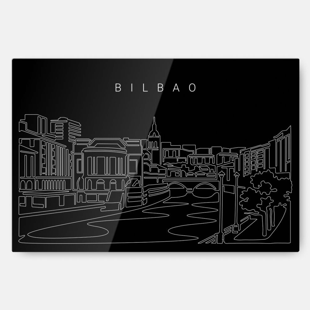 Bilbao Metal Print Wall Art - Main - Dark