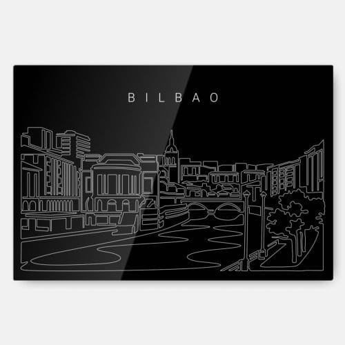 Bilbao Metal Print Wall Art - Main - Dark