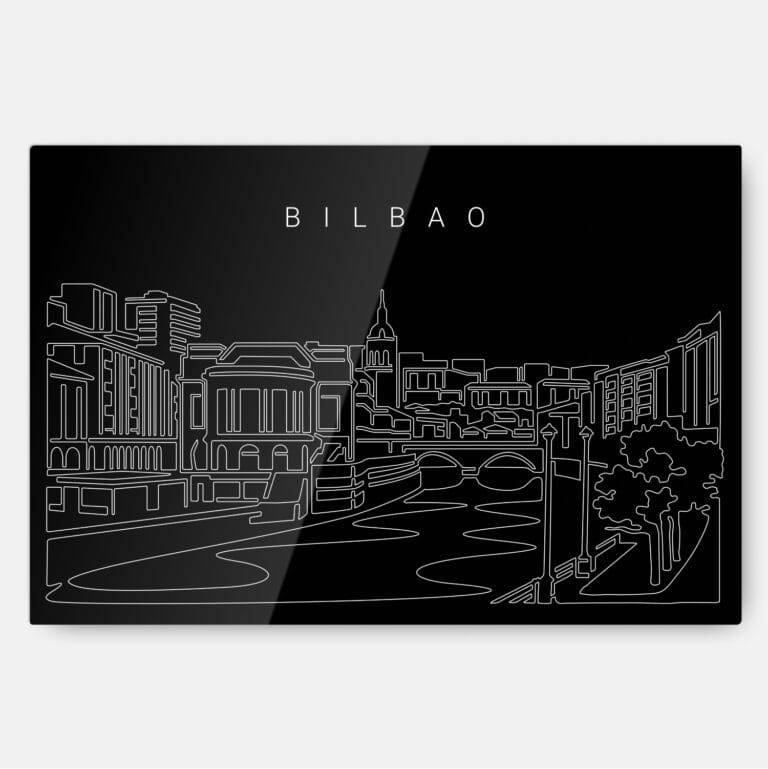 Bilbao Metal Print Wall Art - Main - Dark