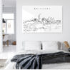 Brisbane Skyline Metal Print - Bed Room - Light