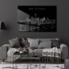 Brisbane Skyline Metal Print - Living Room - Dark