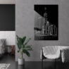 Chicago Skyline Metal Print - Lounge - Portrait - Dark