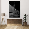 Chicago Skyline Metal Print - Sideboard - Portrait - Dark