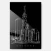 Chicago Skyline Metal Print Wall Art - Main - Portrait - Dark