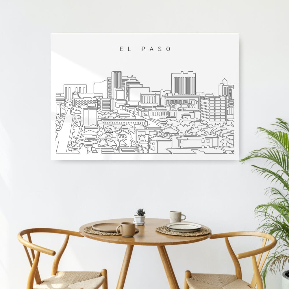 El Paso Skyline Metal Print - Kitchen - Light El Paso Skyline Metal Print - Kitchen - Light