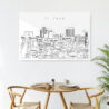 El Paso Skyline Metal Print - Kitchen - Light