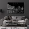 El Paso Skyline Metal Print - Living Room - Dark