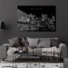El Paso Skyline Metal Print - Living Room - Dark