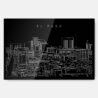 El Paso Skyline Metal Print Wall Art - Main - Dark