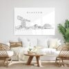 Glasgow Skyline Metal Print - Living Room - Light