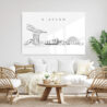 Glasgow Skyline Metal Print - Living Room - Light