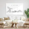 Glasgow Skyline Metal Print - Living Room - Light