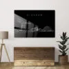 Glasgow Skyline Metal Print - Lower Shelf - Light