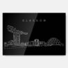 Glasgow Skyline Metal Print Wall Art - Main - Dark