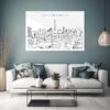 Johannesburg skyline Metal Print - Living Room - Light