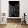 NYC Manhattan Bridge Metal Print - Sideboard - Portrait - Dark