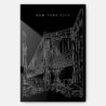 NYC Manhattan Bridge Metal Print Wall Art - Main - Portrait - Dark