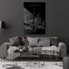 New York City Skyline Metal Print - Living Room - Portrait - Dark