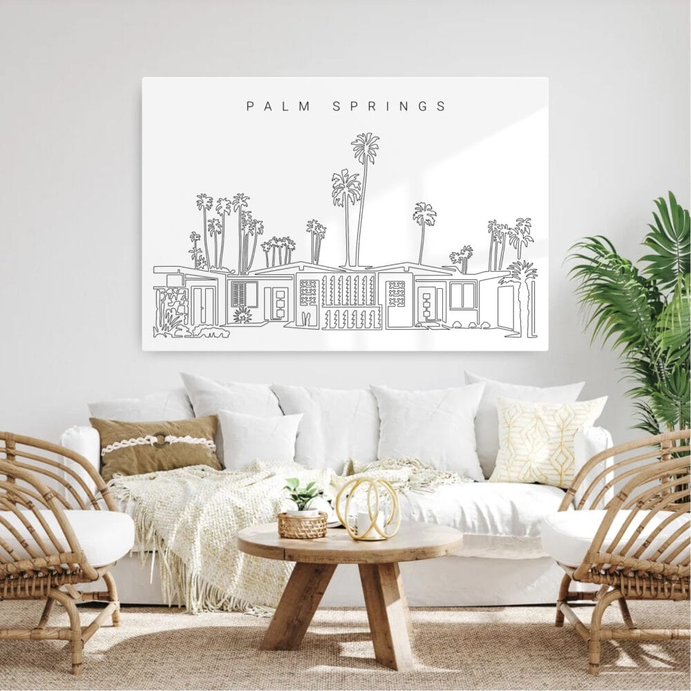 Palm Springs Metal Print - Living Room - Light Palm Springs Metal Print - Living Room - Light