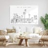 Palm Springs Metal Print - Living Room - Light