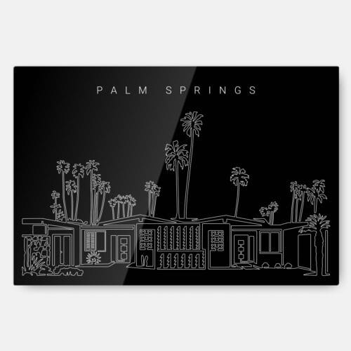 Palm Springs Metal Print Wall Art - Main - Dark