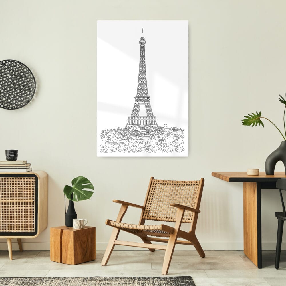 Paris Eiffel Tower Metal Print - Lounge - Portrait Paris Eiffel Tower Metal Print - Lounge - Portrait