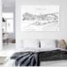 Porto Metal Print - Bed Room - Light